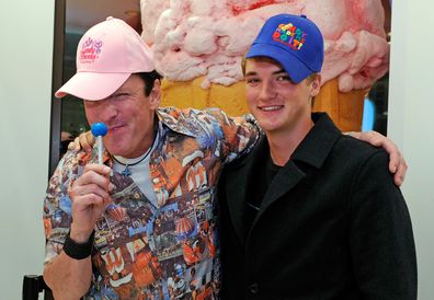 Michael Madsen and son Hudson at Sugar Factory on July 16, 2011 in Las Vegas, Nevada.