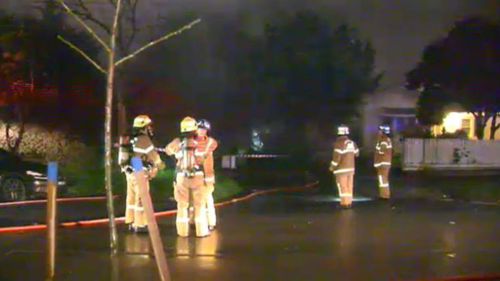 It took 24 firefighters half an hour to bring the blaze under control. (9NEWS)