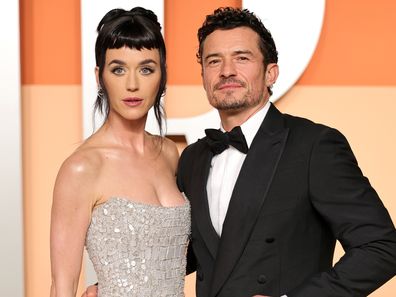 Katy Perry and Orlando Bloom at the 2025 VANITY FAIR OSCAR Party at the Wallis Annenberg Center for the Performing Arts on March 2, 2025 at the Wallis Annenberg Center for the Performing Arts on March 2, 2025.  