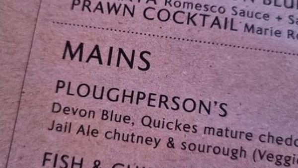 Ploughman&#x27;s lunch goes gender neutral and sparks debate