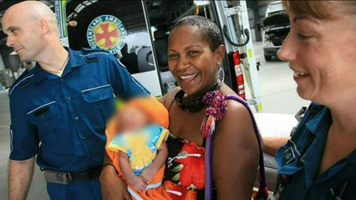 Mersane Warria five years ago at Cairns Hospital. She has been arrested over the death of eight children.(Supplied)
