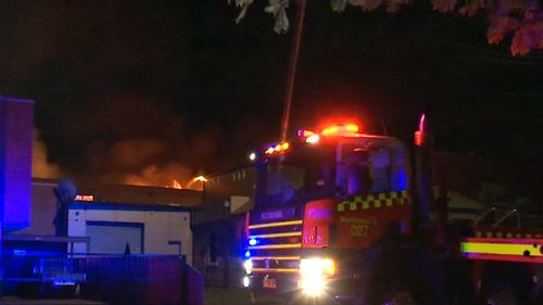 The building was damaged along with neighbouring businesses. (9NEWS)