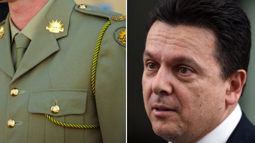 Nick Xenophon outraged over defence uniforms made in China