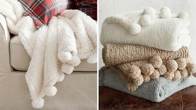 Cosy Pom Pom Throw 