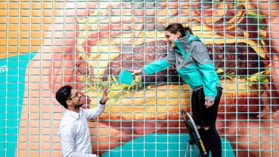 Edible burger wall