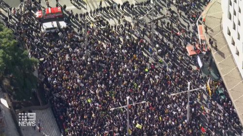 Sydney lockdown protests.