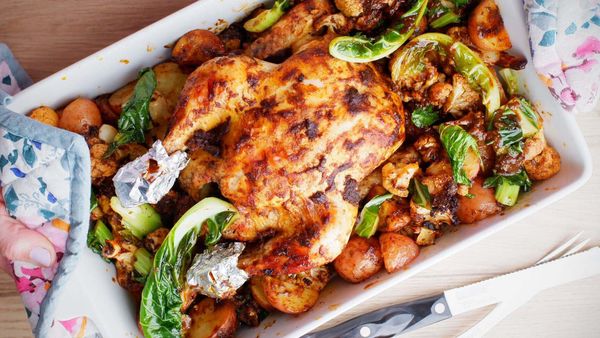 Jane&#x27;s spice roasted one-pan chicken dinner