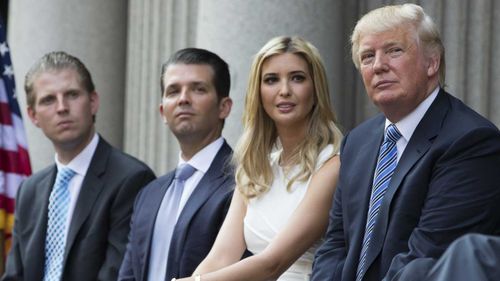 Eric, Donald Jr, Ivanka and Donald Trump. (AAP)