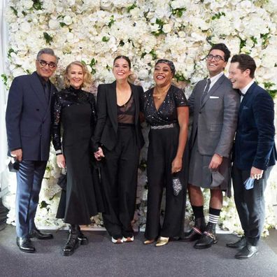 Cast of Schitt's Creek at the Emmys.