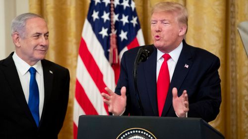 US President Donald Trump and Israeli Prime Minister Benjamin Netanyahu. (AP)