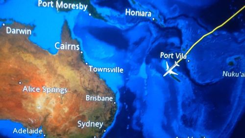 Mr Newman also gave Australian officials plenty of warning of his arrival, posting an image of his flight path to Facebook. (Troy Newman)