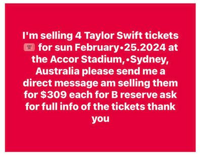 Rachel Chappell Taylor Swift concert scam