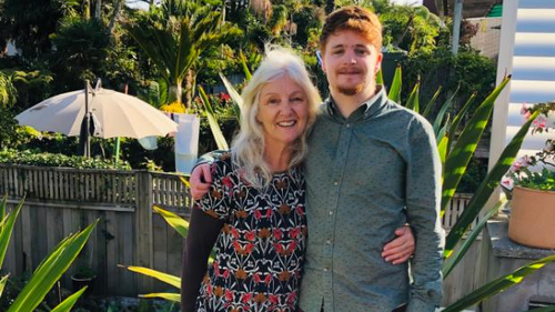Liz Jarden with son Ryan Taylor, who died in an e-scooter crash.