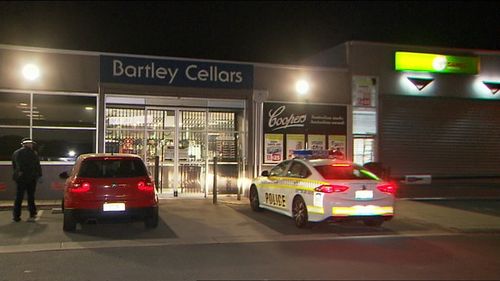 An 18-year-old has allegedly tried to rob a bottle shop in Adelaide.