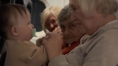 Isabella LaLonde took to TikTok to share a video of three grandmas who soothed her baby on a flight