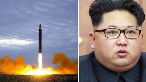 Photo released by North Korean government shows what was said to be the test launch of a Hwasong-12 intermediate range missile in Pyongyang, North Korea. North Korean leader Kim Jong Un called for more ballistic missile tests targeting the Pacific Ocean, Pyongyang announced. 