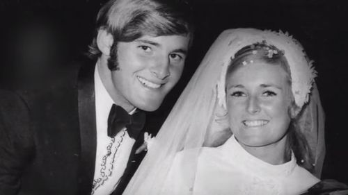 Chris and Lynette Dawson on their wedding day. In 1982, Chris moved his teenage lover Joanne Curtis into the family home just two days after she had vanished without a trace. (Source: WantedTV)