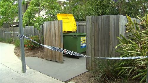 Police found a body in the bin of the Yaronga apartment complex on Saturday night.