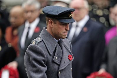 The Duke of Cambridge lays a wreath at the Remembrance Sunday service at the Cenotaph, in Whitehall, London. Picture date: Sunday November 14, 2021. PA Photo. See PA story MEMORIAL Remembrance. Photo credit should read: Aaron Chown/PA Wire