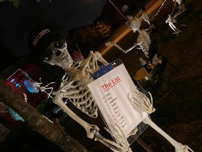 Stripper skeleton display for Halloween