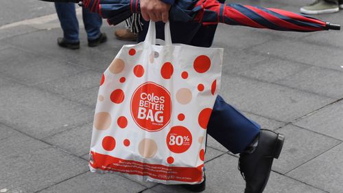 As of Monday the ban will be reinforced, and bags such as this will cost 15-cents at the checkout. Picture: AAP