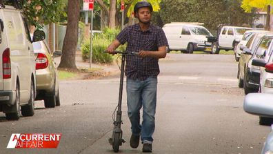 Sydney man fined thousands after riding e-scooter on road.
