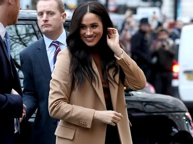 Meghan Markle Wears A Brown Monochrome Reiss Outfit