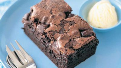 Double choc fudge brownies <a href="http://kitchen.nine.com.au/2016/05/13/12/30/double-choc-fudge-brownies" target="_top">recipe</a>