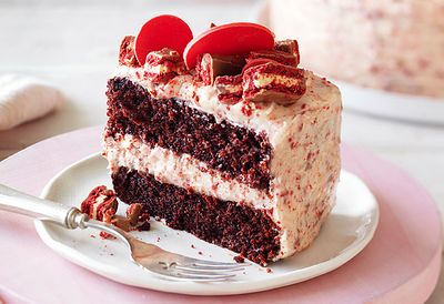 Red velvet Tim Tam cake