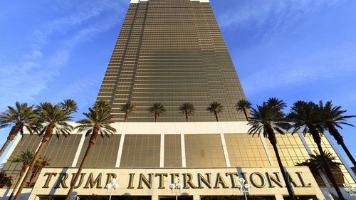 The Trump International Hotel is seen Thursday, Jan. 2, 2025, in Las Vegas. (Bizuayehu Tesfaye/Las Vegas Review-Journal via AP)