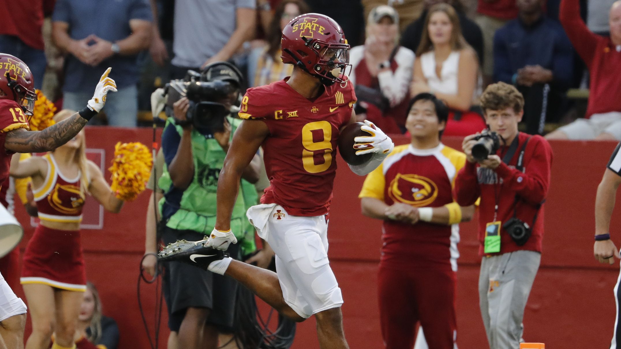 Wide receiver Xavier Hutchinson of the Iowa State Cyclones.