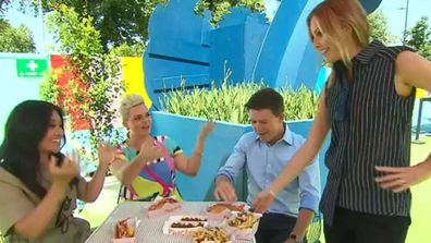 Tracy Vo, Jane de Graaff, Alex Cullen and Ali Langdon try Pinchy's lobster rolls