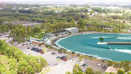 Learners would be "guaranteed" to be standing up and surfing on a board by the end of their first lesson at the park. (NSW Planning)