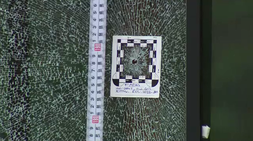 A bus driver in Mount Waverley was startled yesterday when a suspected bullet was fired at his window.