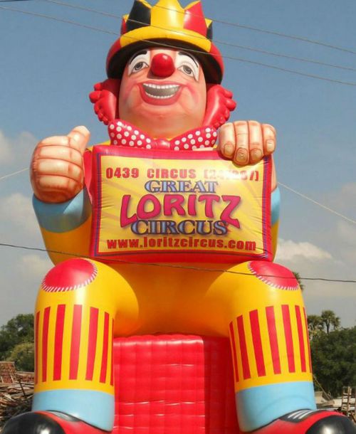 The clown was similar to this, however police say it was smaller and not inflated at the time. (SA police)