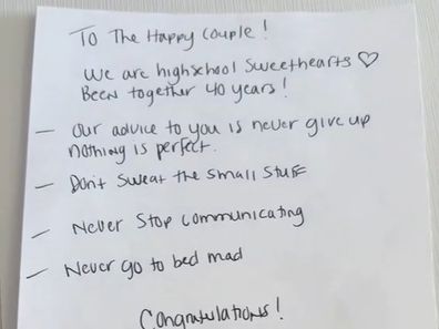 bride and groom relationship advice from passengers