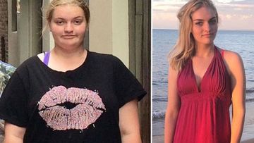 Teen loses half her body weight in incredible transformation