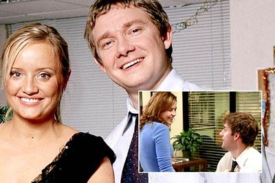 <B>The URST:</B> What do you do when someone you love is with someone else? Tim (Martin Freeman) was wild about Dawn (Lucky Davis), but there was just one problem: she was engaged. Which made it all the more satisfying when she finally dumped her boorish fiance and pashed Tim at an office Christmas party. The couple's story is continued (kind of) in the US version, which replaces them with American doppelgangers Jim (John Krasinski) and Pam (Jenna Fischer), who actually got married and had a baby and stuff.