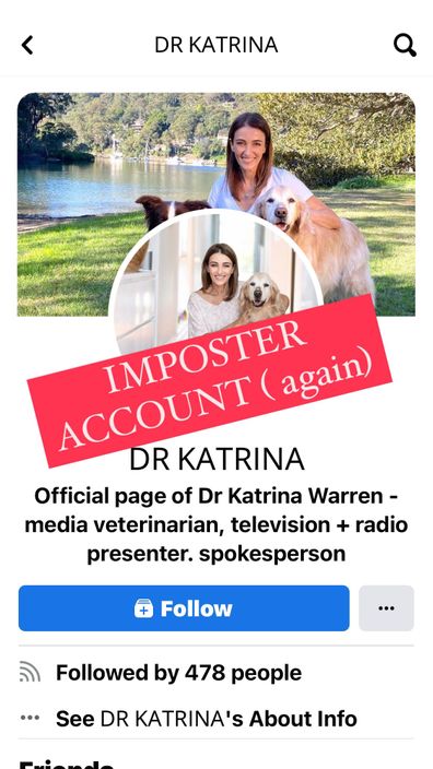 Dr Katrina Warren scam