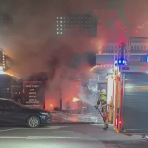 Footage captures moment of explosion at Brisbane tobacconist