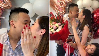 The hilarious story behind his engagement announcement goes viral