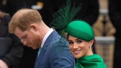 The Duke and Duchess of Sussex arrive at the Commonwealth Service at Westminster Abbey, London.