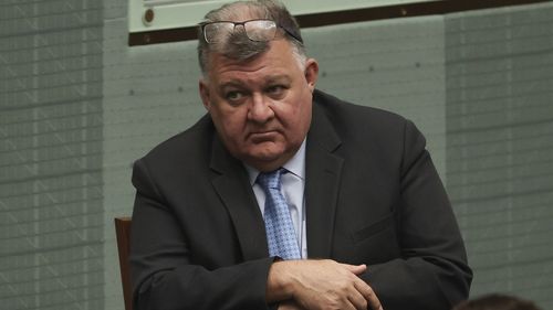 Liberal MP Craig Kelly during Question Time at Parliament House in Canberra.
