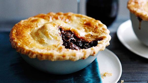 Beef, red wine and cavolo nero pies