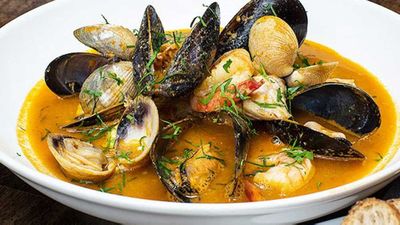 Bouillabaisse with homemade stock