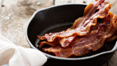 Baker says that cooking bacon well is determined by how hot the pan is.