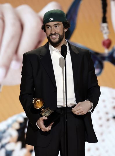 Bad Bunny accepts the Best M&uacute;sica Urbana Album award for Un Verano Sin Ti onstage during the 65th GRAMMY Awards at Crypto.com Arena on February 05, 2023 in Los Angeles, California.
