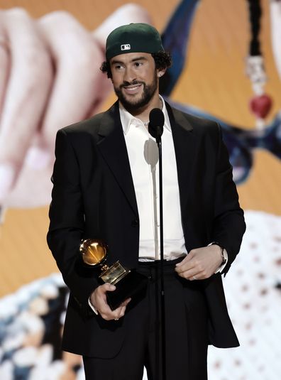 Bad Bunny accepts the Best Música Urbana Album award for Un Verano Sin Ti onstage during the 65th GRAMMY Awards at Crypto.com Arena on February 05, 2023 in Los Angeles, California.