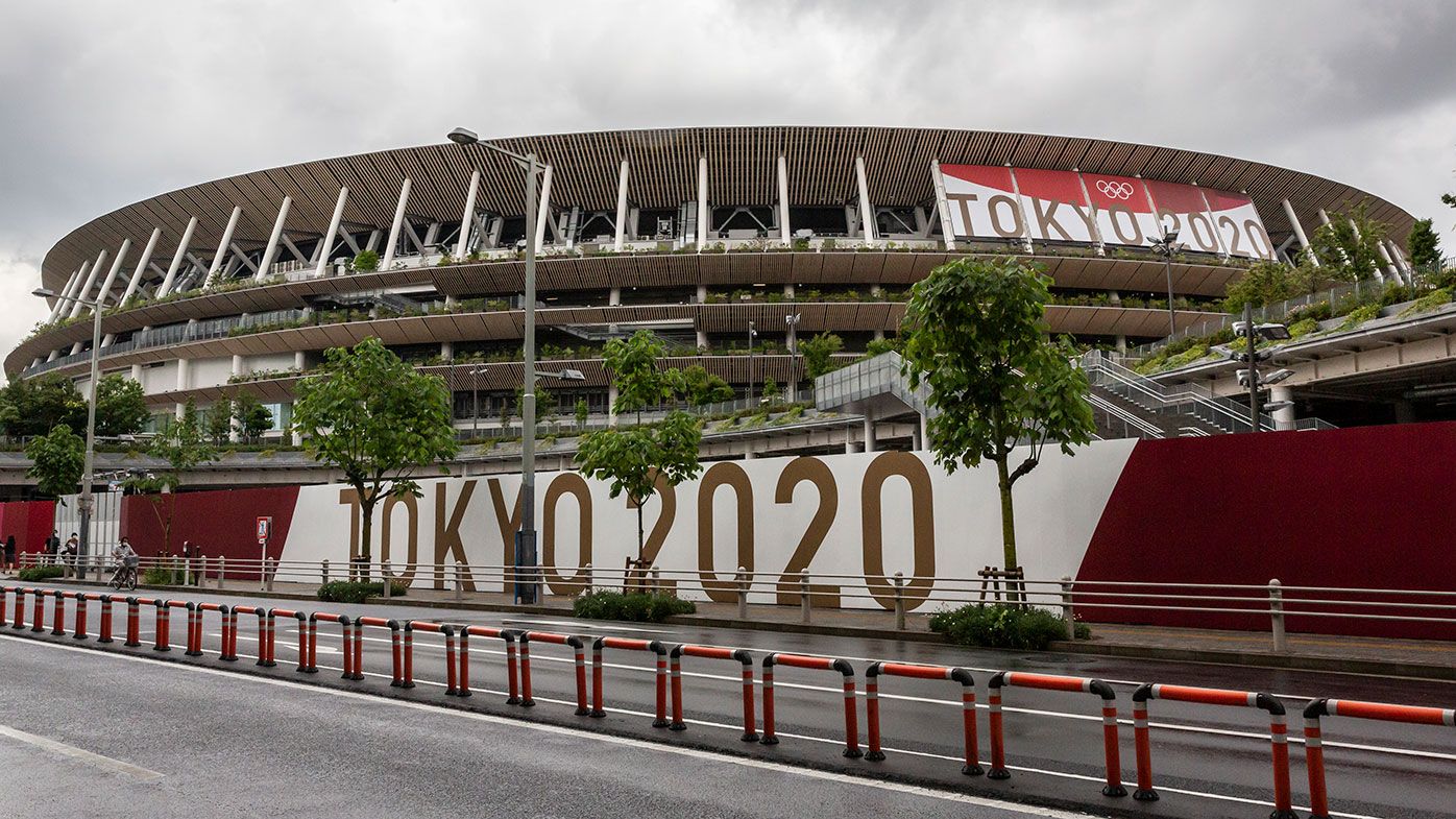 The New National Stadium, the main stadium for the Tokyo Olympics.