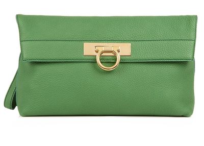 <a href="http://www.matchesfashion.com/au/products/Salvatore-Ferragamo-May-grained-leather-clutch--1033727 " target="_blank">Salvatore Ferragamo Clutch, $754</a>